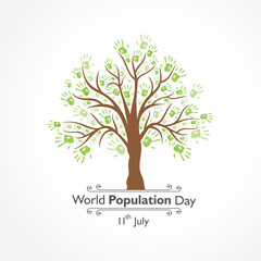 Obraz premium World Population Day observed on 11th July