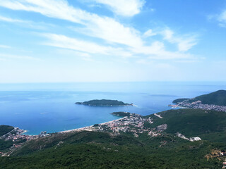Landscape of Montenegro and Adriatic sea
