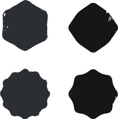 Grunge post Stamps Collection, Circles. Banners, Insignias , Logos, Icons, Labels and Badges Set . vector distress textures.blank shapes.