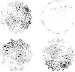 Grunge post Stamps Collection, Circles. Banners, Insignias , Logos, Icons, Labels and Badges Set . vector distress textures.blank shapes.