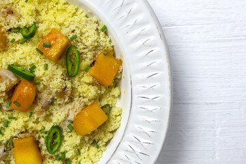 Healthy Homemade Couscous Salad with Chicken, Mango and Chilli