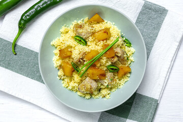 Healthy Homemade Couscous Salad with Chicken, Mango and Chilli