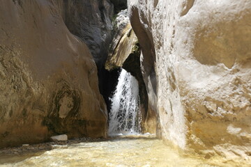 waterfall in the cave