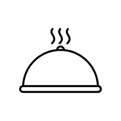 hot platter icon, line style