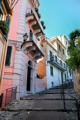Fototapeta na wymiar Narrow street in Sanremo, Italy