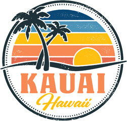 Vintage Kauai Hawaii Stamp Design - 363295304
