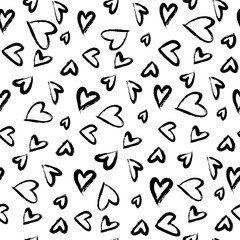 Seamless vector pattern with hearts.
