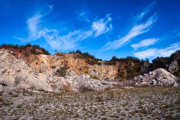 Part of a stone quarry