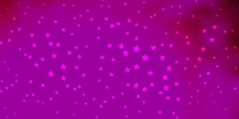 Dark Pink vector layout with bright stars. Colorful illustration in abstract style with gradient stars. Pattern for websites, landing pages.