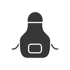 kitchen apron icon, silhouette style
