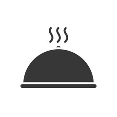 hot platter icon, silhouette style