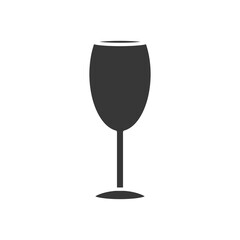 champagne glass icon, silhouette style