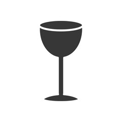 champagne glass icon, silhouette style