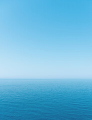 Minimalistic landscape, sea, sky and horizon