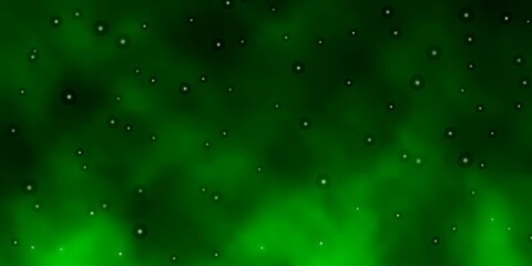 Light Green vector background with small and big stars. Shining colorful illustration with small and big stars. Theme for cell phones.