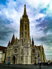 Fototapeta na wymiar Chiesa di Mattia Corvino Budapest Ungheria