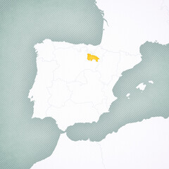 Map of Iberian Peninsula - La Rioja