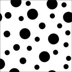 seamless dots pattern black and white vector background