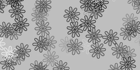 Poster Light Gray vector natural backdrop with flowers. © Guskova