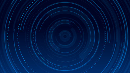 Circle blue technology Hi-tech background. Abstract graphic digital future concept design.
