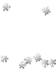 Business riddle jigsaw puzzle metallic silver 