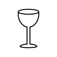 champagne glass icon, line style