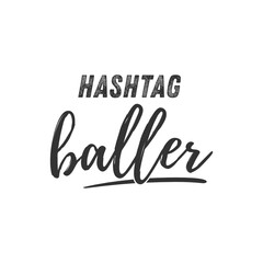 Hashtag Baller Vector Illustration Background
