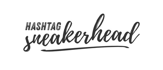 Hashtag Sneakerhead Vector Illustration Background