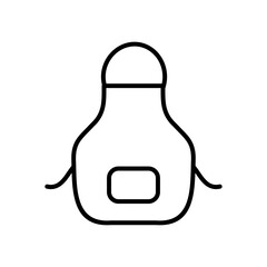 kitchen apron icon, line style