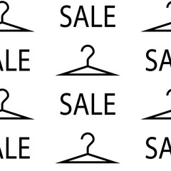 Sale pattern in simple style isolated vector illustration