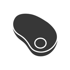 beef steak icon, silhouette style