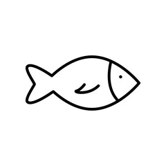 fish icon image, line style