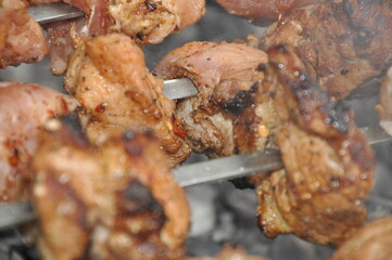 meat on the grill