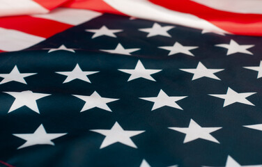 American flag close-up, star-spangled banner,