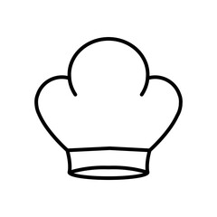 chef hat icon, line style