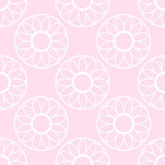 Fototapeta na wymiar Abstract Hand Drawn Geometric Childish Style Vector Pattern. Pink Background. Geometric Seamless Vector Pattern