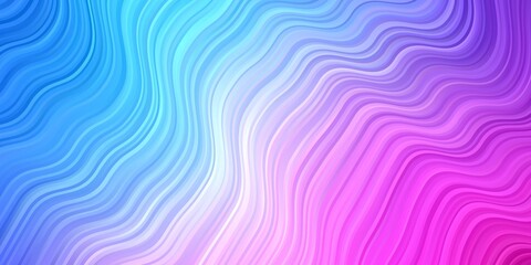 Light Pink, Blue vector pattern with curved lines.