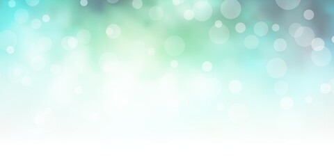 Light Blue, Green vector template with circles. Abstract colorful disks on simple gradient background. Pattern for booklets, leaflets.