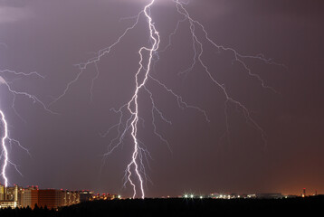 lightning in the night