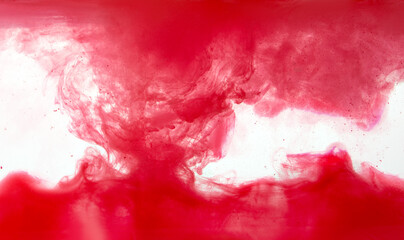 Red abstract acrylic ink background