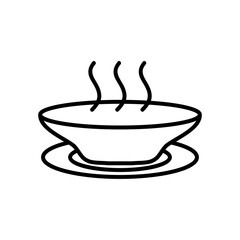 hot dish icon, line style