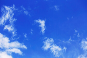bright blue sky with clouds in a sunny summer day
- 363317539