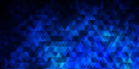 Fototapeta premium Dark BLUE vector template with lines, triangles.