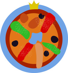 Obraz premium typical Christmas fruit cake Bolo rei