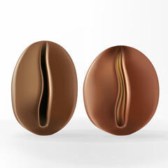 Vector Realistic  Coffee Bean 3D illustration