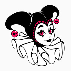 image of a beautiful joker girl