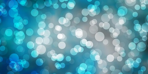 Light BLUE vector backdrop with circles. Abstract decorative design in gradient style with bubbles. Design for posters, banners.