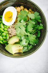 Sesame Noodle Bowl with Soft Boiled Egg