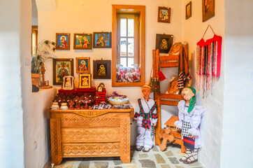 Traditional Maramures wooden architecture of Barsana monastery, Romania