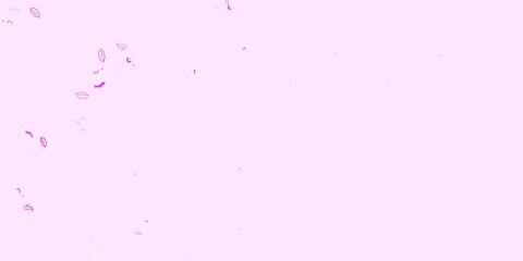 Light Purple vector pattern with feminism elements.